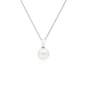 Lantisor cu perla naturala alba si lantisor argint DiAmanti SK22528P_W_Necklace-G